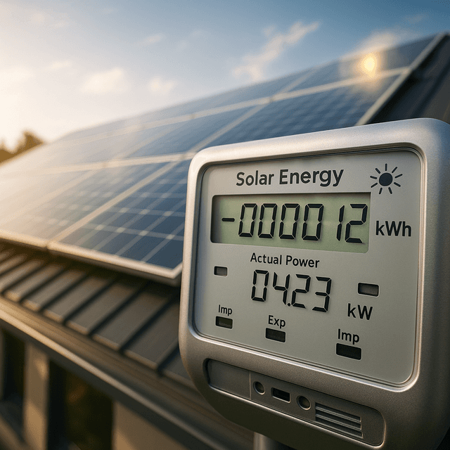 What is net metering in solar energy?