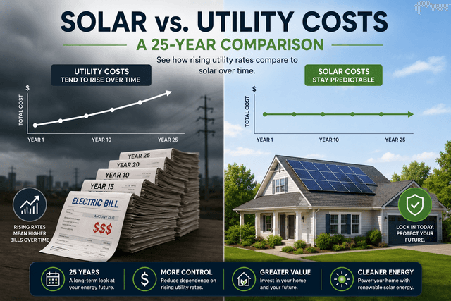 Solar vs. utility costs: A 25-year comparison